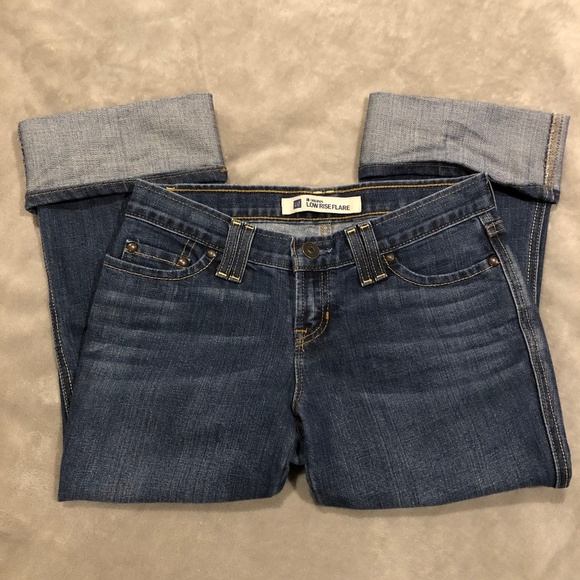 GAP Denim - GAP Low Rise Cropped Cuffed Flare